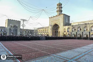 آیین خطبه&zwnj;خوانی خدام بارگاه منور رضوی در نخستین روز خاکسپاری شهید آیت&zwnj;الله رئیسی