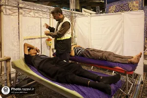موکب انصارالحسین علیه&zwnj;السلام در حرم مطهر رضوی