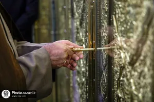 آئین غبارروبی ضریح مطهر امام رضا(ع) برگزار شد