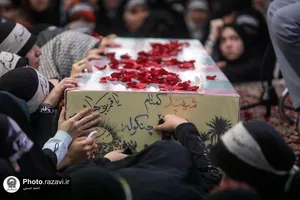 مراسم وداع با شهید گمنام دفاع مقدس در اعتکاف نوجوانان
