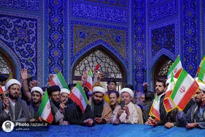 تشرف روحانیون نيروی زمینی سپاه پاسداران انقلاب اسلامی به حرم مطهر رضوی

