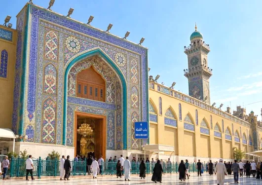 پایان عملیات مرمت سردر «باب‌القبله» در صحن قریش حرم کاظمین (ع)