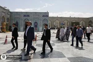 تشرف تیم ملی کشتی بزرگسالان به حرم مطهر