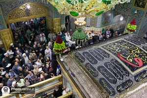 آیین تعویض پوش ضریح منور رضوی در آستانه ماه محرم