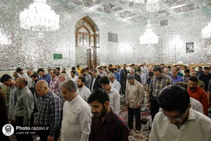 اقامه نماز عید قربان در حرم مطهر رضوی