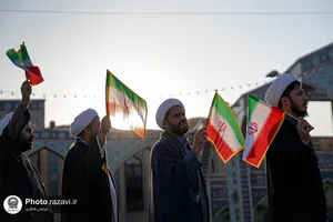 تشرف روحانیون نيروی زمینی سپاه پاسداران انقلاب اسلامی به حرم مطهر رضوی
