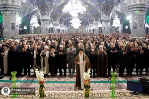 مراسم سالروز پیروزی انقلاب اسلامی در حرم مطهر رضوی