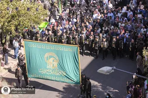 مراسم تشییع پیکر شهدای حرم احمد بن موسی در شیراز