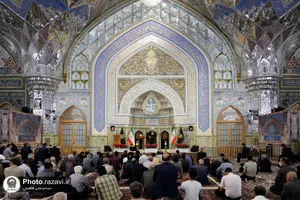 عزاداری رحلت حضرت خدیجه سلام الله علیها در حرم مطهر رضوی