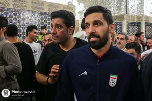 تشرف تیم ملی فوتسال بزرگسالان به حرم مطهر رضوی