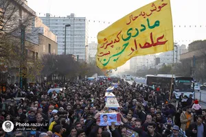 مراسم تشییع پیکر شهدای خان&zwnj;طومان