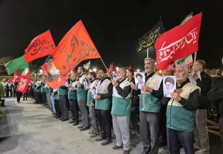 تجدید پیمان خادم‌یاران بیرجند با رهبری در اربعین خاکسپاری «آقای شهید ایران»