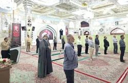 آیین «اذن خدمت» در حرم مطهر حضرت حسین بن موسی الکاظم (ع) برگزار شد