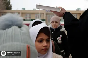 جشن عبادت دختران روستای گوارشک در حرم مطهر رضوی