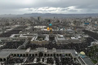 عکس با کیفیت : عکس هوایی حرم امام رضا علیه السلام