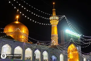 حال و هوای حرم مطهر رضوی در شب میلاد حضرت معصومه سلام الله علیها