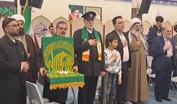 مردمان ساوجبلاغ میزبان پرچم متبرک حرم امام رضا (ع)
