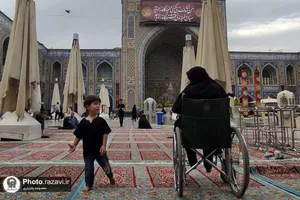 ارادت عزاداران حسینی در حرم رضوی