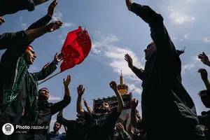 عزاداری روز تاسوعای حسینی در حرم مطهر رضوی