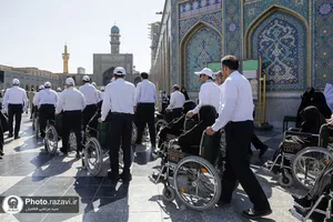 تشرف کاروان معین&zwnj;الضعفا به حرم مطهر رضوی