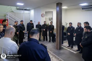 بازدید خدام حرم مطهر رضوی از آتش&zwnj;نشانی حرم امام رضا علیه&zwnj;السلام 