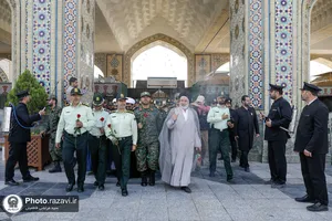 تشرف فرماندهان و پرسنل فراجا به حرم مطهر رضوی