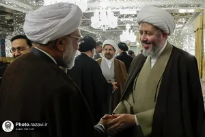دیدار رئیس تشخیص مصلحت نظام با علما و اساتید حوزه علمیه مشهد مقدس
