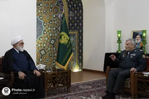 دیدار فرمانده منطقه پدافند هوایی شمال شرق کشور با تولیت آستان قدس رضوی