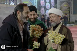 مراسم وداع معتکفین رجبیه در حرم مطهر رضوی