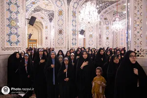 تشرف بانوان دانشجوی شاهد و ایثارگر دانشگاه فرهنگیان به حرم مطهر رضوی