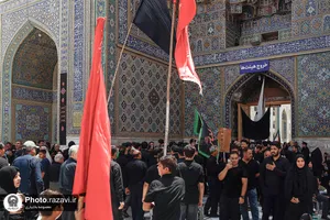 عزاداری تاسوعای حسینی در حرم مطهر رضوی-1
