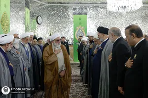 آیین اعطای احکام خدمه حرم مطهر رضوی
