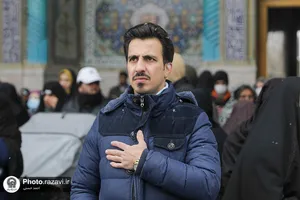 بارش برف در حرم مطهر رضوی