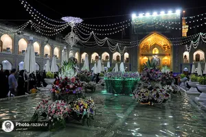 حال و هوای حرم مطهر رضوی در شب عید غدیر