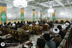 دیدار مهمانان همایش یکصدمین سالگرد بازتأسیس حوزه علمیه قم با تولیت آستان قدس رضوی