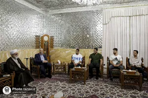 دیدار اعضای تیم ملی کشتی آزاد بزرگسالان ایران با تولیت آستان قدس رضوی