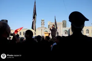 عزاداری خدام در روز شهادت امام رضا علیه السلام