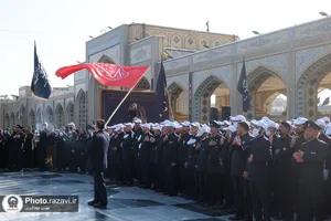 عزاداری خدام در روز شهادت امام رضا علیه السلام