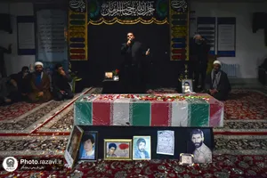 وداع با پیکر شهید گمنام در زائرشهر رضوی