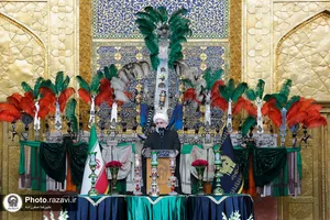 آیین اذن عزای ماه محرم در حرم مطهر رضوی-1