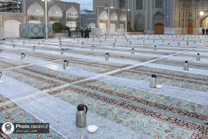 مراسم افطاری طرح ضیافت اکرام رضوی در باب الکاظم علیه&zwnj;السلام