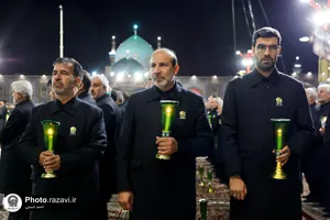 آیین خطبه&zwnj;خوانی شب عاشورای حسینی در حرم مطهر رضوی -1