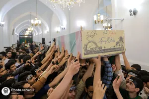 مراسم وداع با شهید گمنام دفاع مقدس در اعتکاف نوجوانان