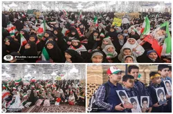 همدلی دانش‌آموزان مشهدی با شهدای هم‌سن‌وسال خود|برگزاری آیین چهلم شهادت دانش‌آموزان میناب در حرم رضوی