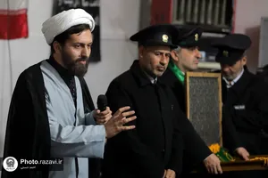 حضور خدام حرم مطهر رضوی در کمپ ماده 16 آقایان