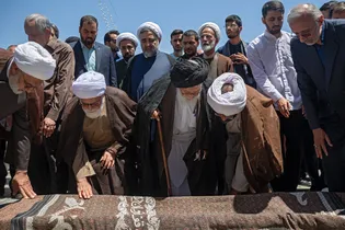 مراسم تشییع پیکر محمد حسین حشمت‌پور