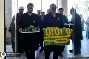 حضور خدام حرم مطهر رضوی در بیمارستان ثامن&zwnj;الائمه چناران
