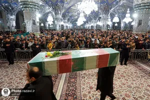 وداع با شهدای گمنام دفاع مقدس در حرم مطهر رضوی