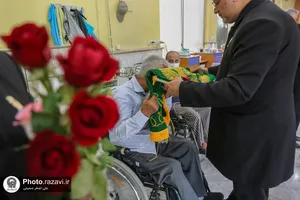 تشرف جانبازان قطع نخاعی 70درصد به حرم مطهر رضوی
