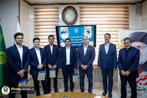 حضور دانش&zwnj;آموزان افتخارآفرین تیم ملی المپیاد هوش مصنوعی در دبیرستان و دانشگاه امام رضا علیه&zwnj;السلام 